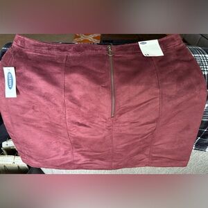 Old Navy Maroon Suede Fabric, NWT Sz 14 (needs to be pressed off)